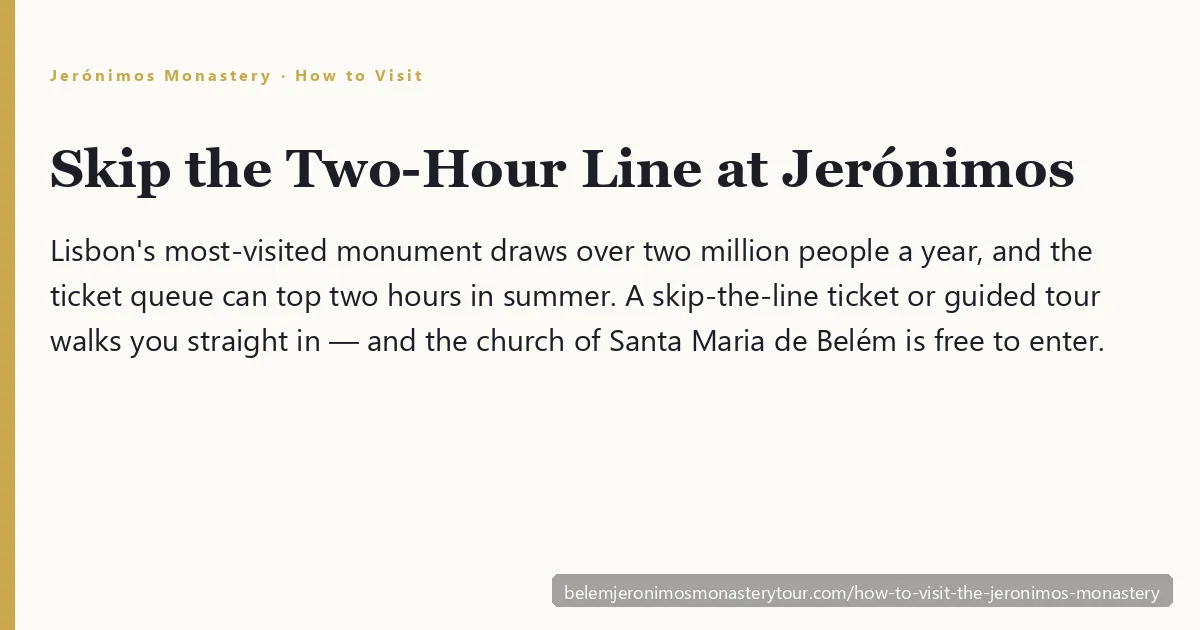How to visit the Jerónimos Monastery Belém Lisbon — Manueline limestone facade and entrance